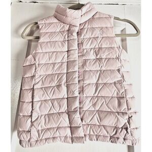 POLO RALPH LAUREN girl S/P (7) light pink quilted down puffer vest